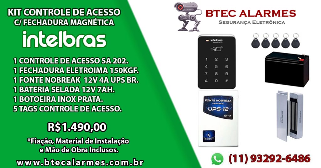 kit controle de acesso interfone intelbras, eletro imã, interfone, interfone coletivo, porteiro eletrônico, agl, líder, hdl, controle de acesso, tag, fechadura magnética, fechadura, casa,